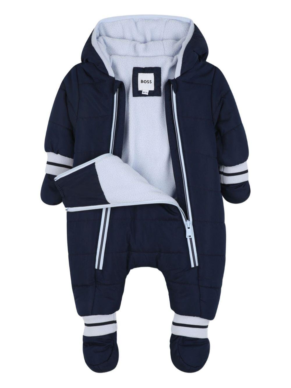 Tuta per neonato Boss Kids blu con muffole rimovibili - Rubino Kids