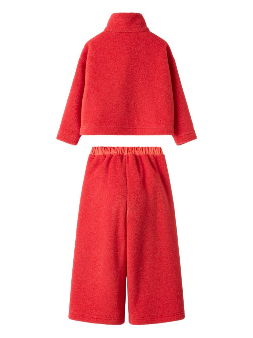 Tuta sportiva per bambina Il Gufo rosso in pile - Rubino Kids