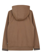 Tuta sportiva per bambino BOSS Kidswear marrone con cappuccio e zip - Rubino Kids