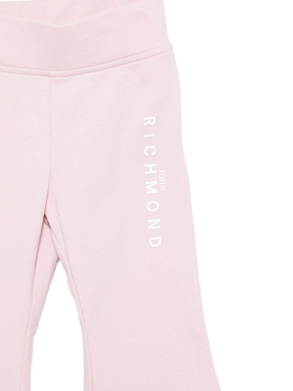 Tuta sportiva per neonata John Richmond Junior bianco con logo ricamato - Rubino Kids