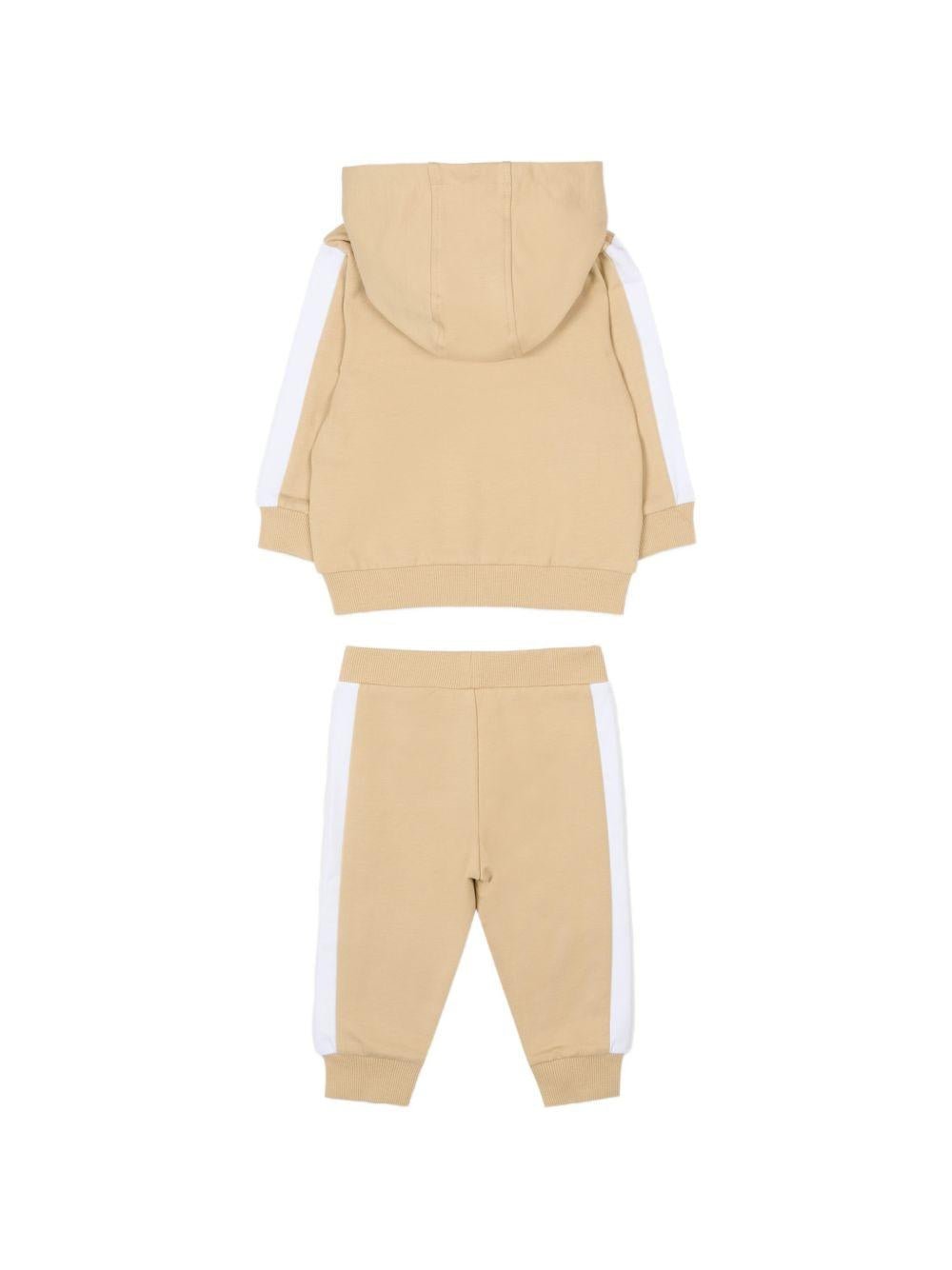Tuta sportiva per neonato Boss Kids beige con motivo a righe - Rubino Kids