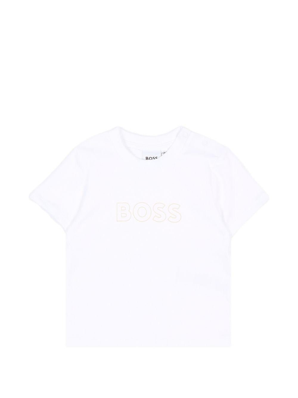 Tuta sportiva per neonato Boss Kids beige con motivo a righe - Rubino Kids