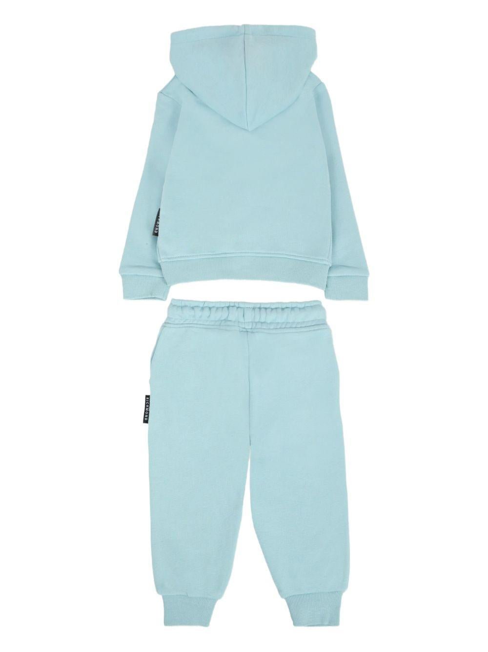 Tuta sportiva per neonato John Richmond Junior azzurro con logo - Rubino Kids