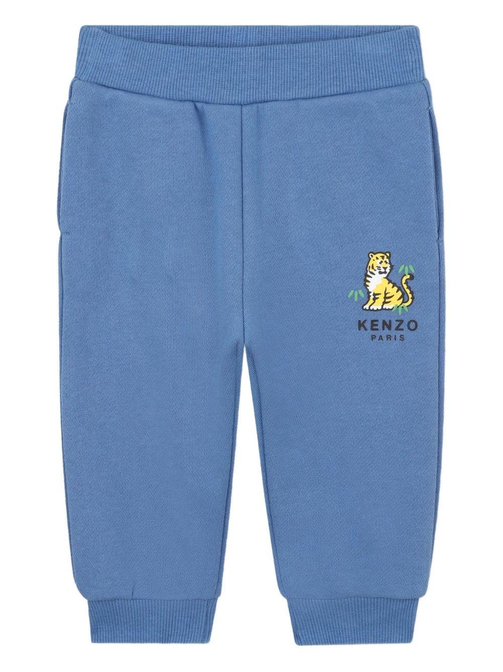 Tuta sportiva per neonato Kenzo Kids blu con stampa tigre - Rubino Kids