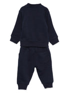 Tuta sportiva per neonato TRUSSARDI JUNIOR blu con logo ricamato - Rubino Kids