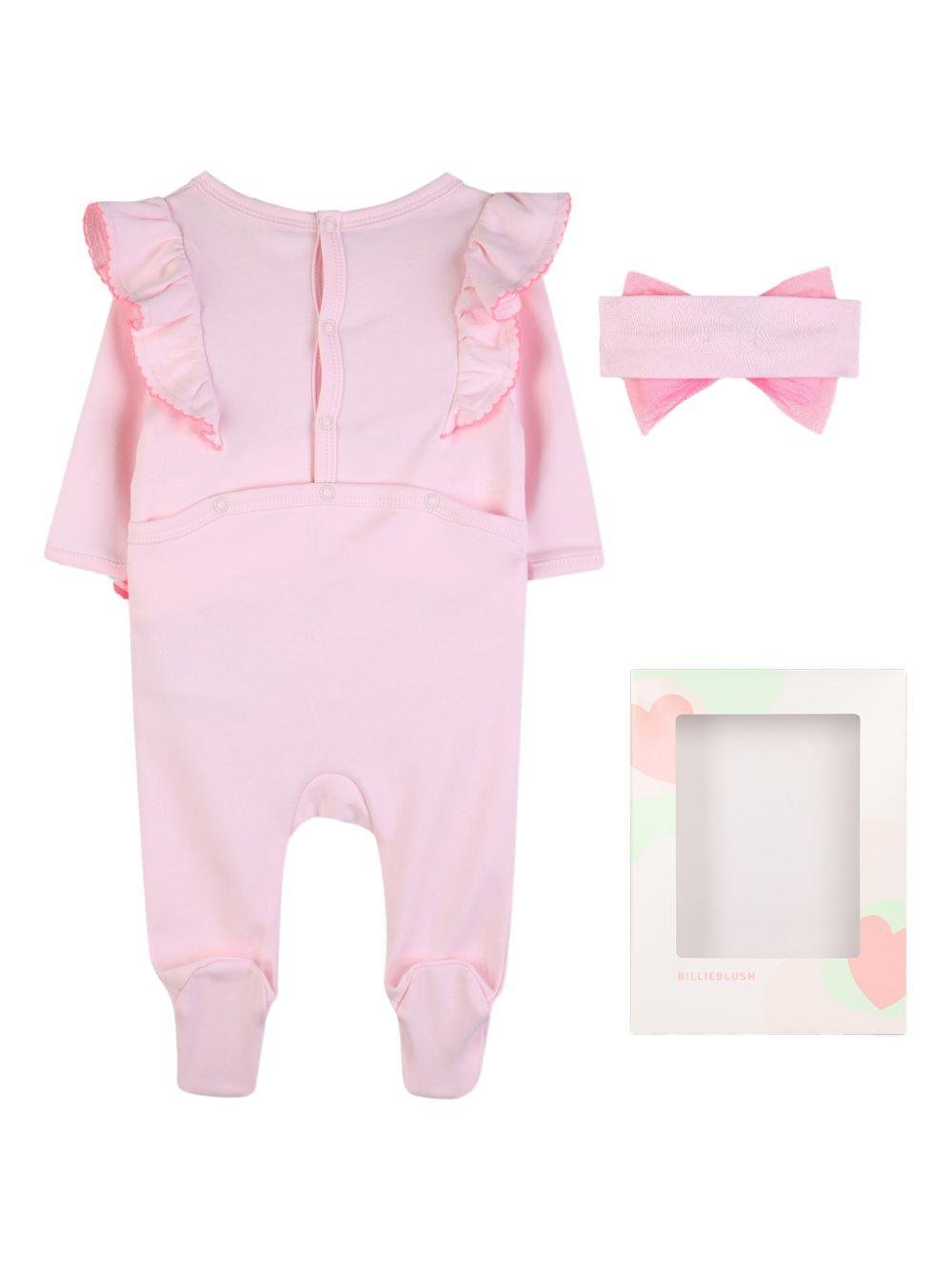 Tutina per neonata Billieblush rosa con ricamo fragola sul davanti - Rubino Kids