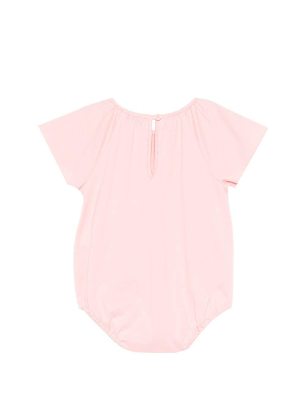 Tutina per neonata Burberry Kids rosa con stampa orsetto in costume sul davanti - Rubino Kids