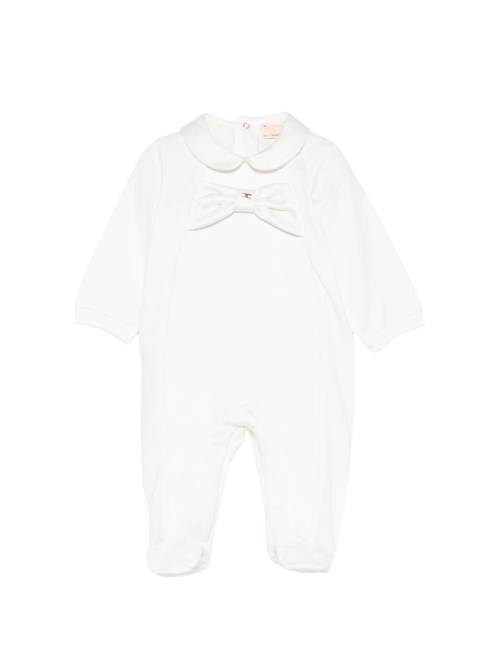 Tutina per neonata Elisabetta Franchi La Mia Bambina bianca con dettaglio fiocco - Rubino Kids