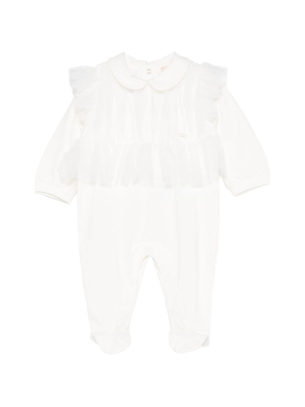 Tutina per neonata Elisabetta Franchi La Mia Bambina bianca con ruches - Rubino Kids