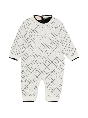 Tutina per neonata Elisabetta Franchi La Mia Bambina bianco con stampa