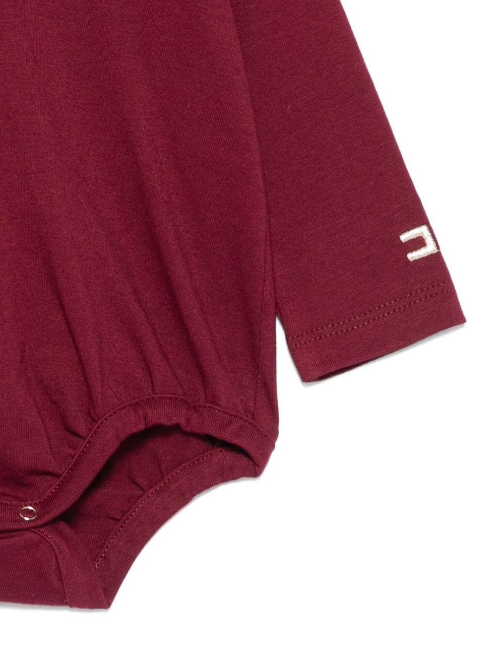 Tutina per neonata Elisabetta Franchi La Mia Bambina rossa con logo ricamato - Rubino Kids