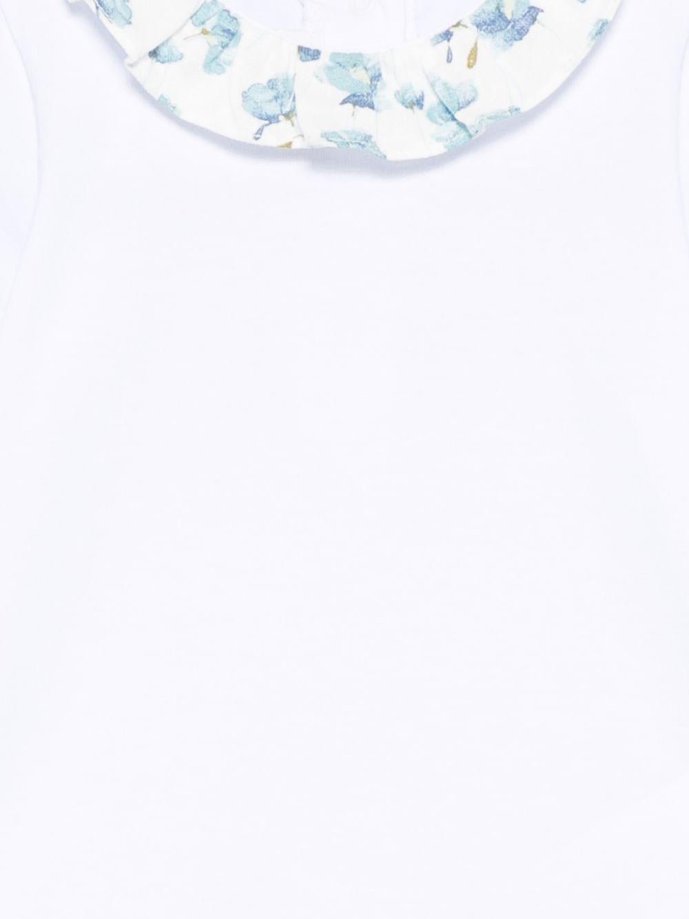 Tutina per neonata Mariella Ferrari bianca con colletto alla Peter Pan - Rubino Kids