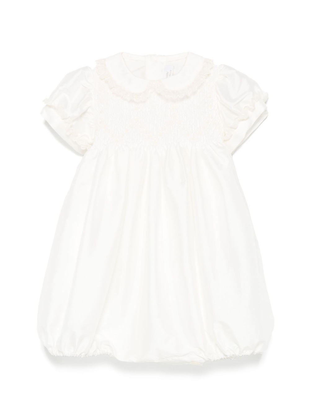 Tutina per neonata Mariella Ferrari bianco con arricciatura - Rubino Kids