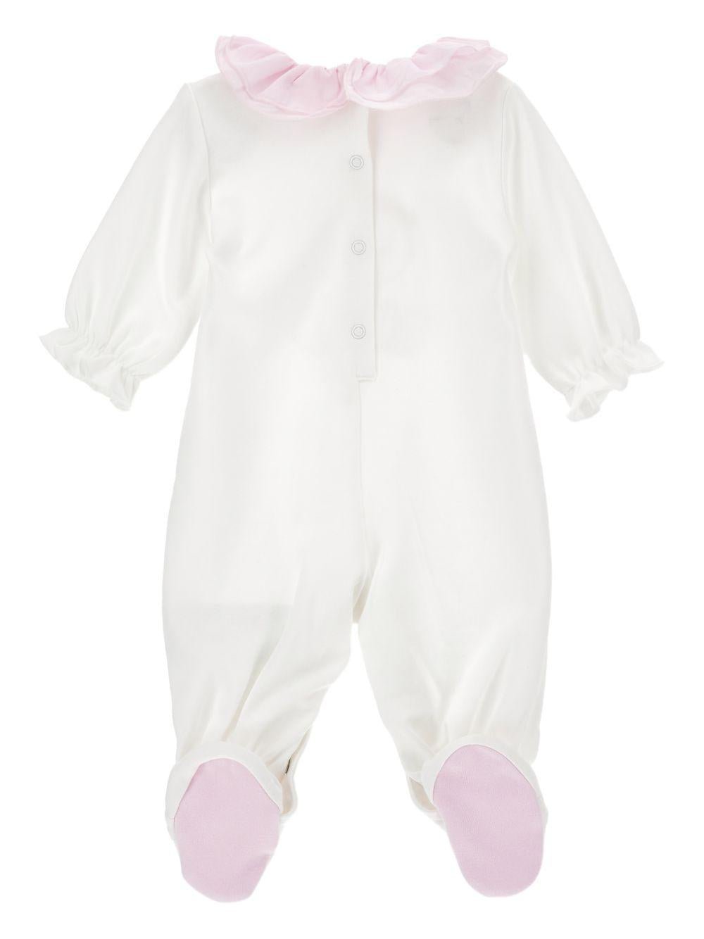 Tutina per neonata Monnalisa bianca con stampa coniglietta - Rubino Kids