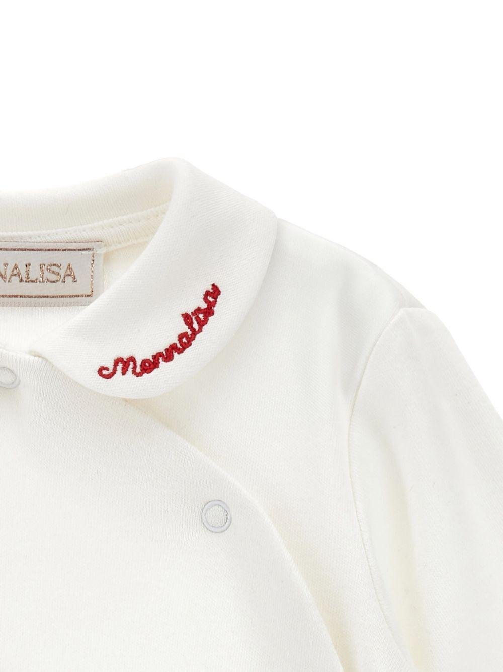 Tutina per neonata Monnalisa bianca con stampa grafica - Rubino Kids