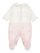 Tutina per neonata Monnalisa bianco con stampa a fiori - Rubino Kids