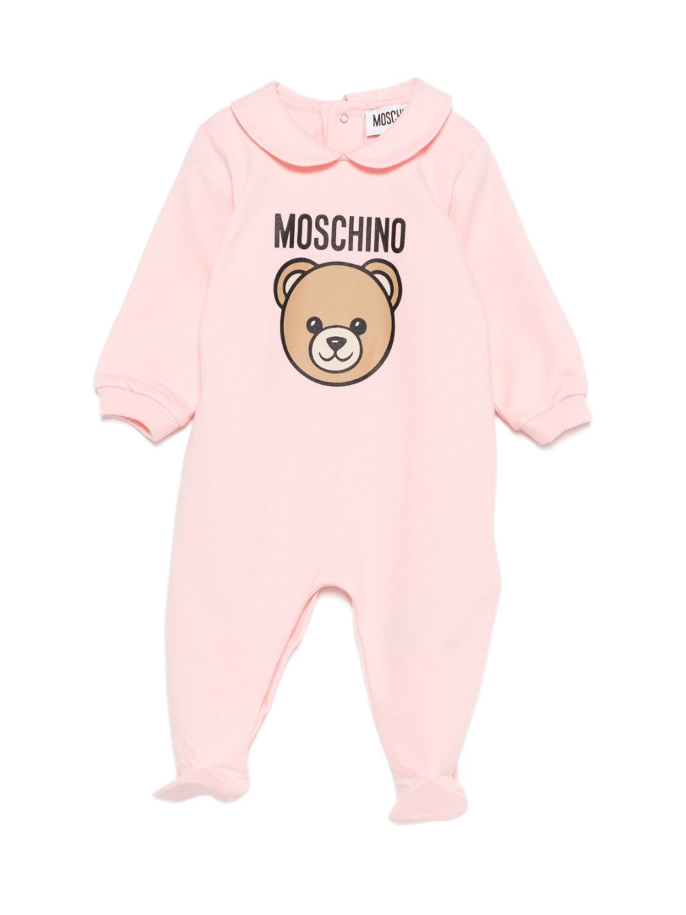 Tutina per neonata Moschino Kids rosa con motivo Teddy Bear - Rubino Kids
