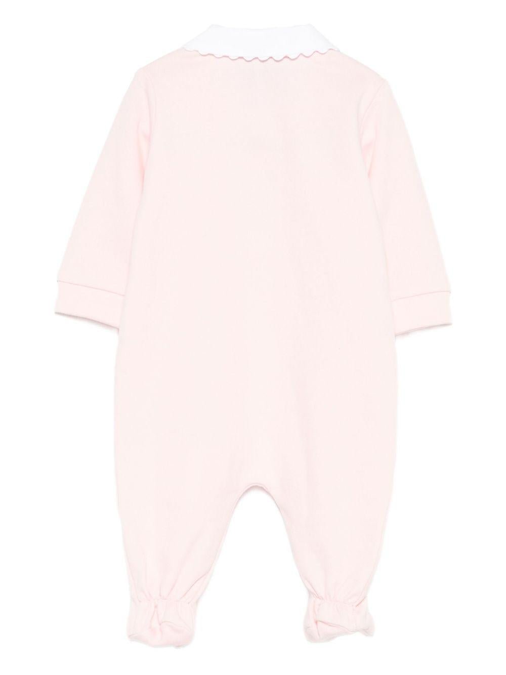 Tutina per neonata Moschino Kids rosa con ricamo Teddy - Rubino Kids