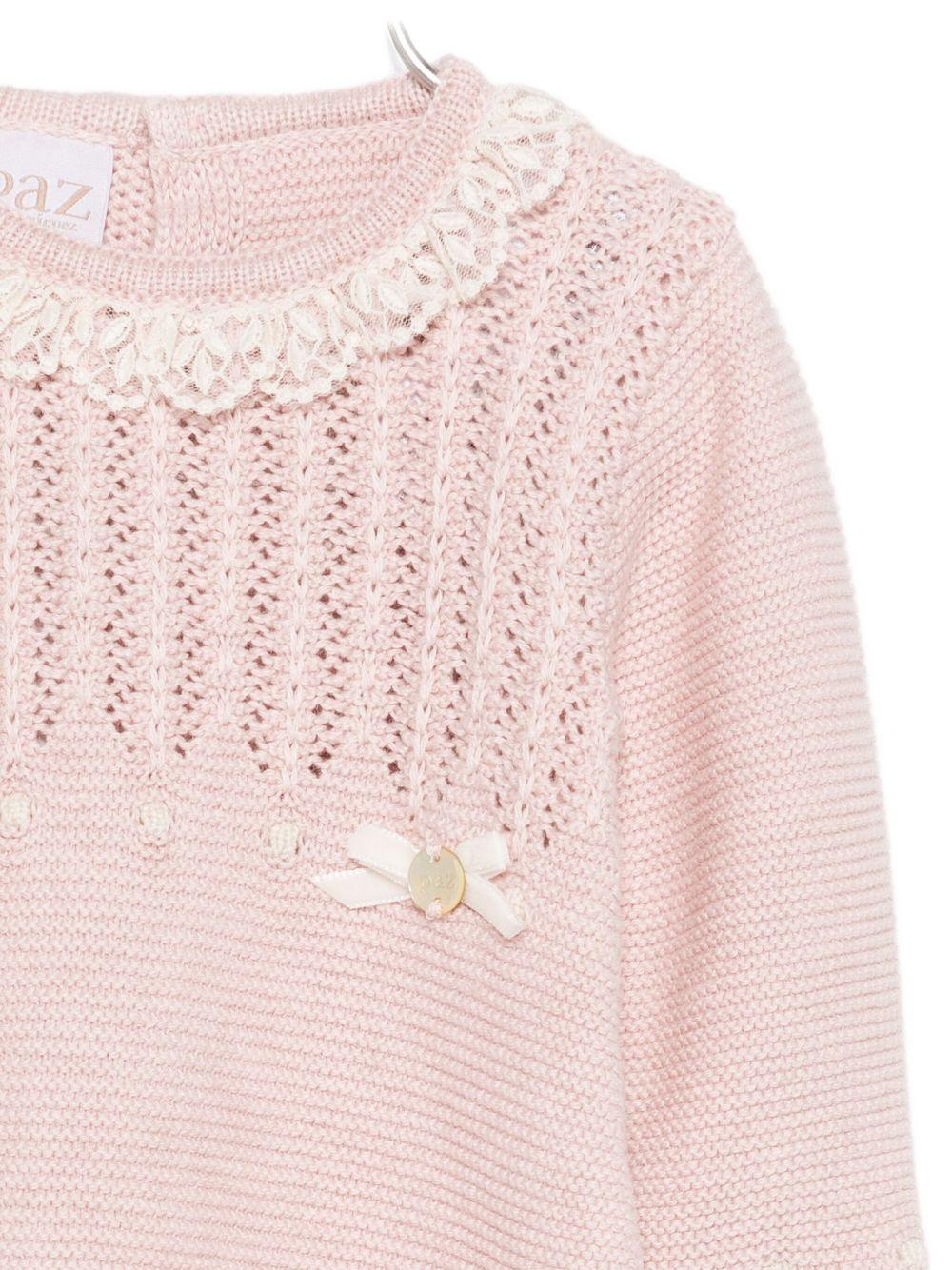 Tutina per neonata Paz Rodríguez rosa con dettaglio fiocca - Rubino Kids