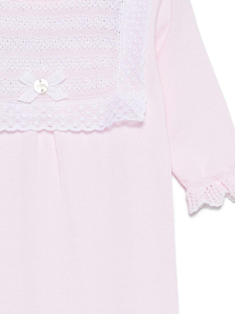 Tutina per neonata Paz Rodriguez rosa con ruches - Rubino Kids