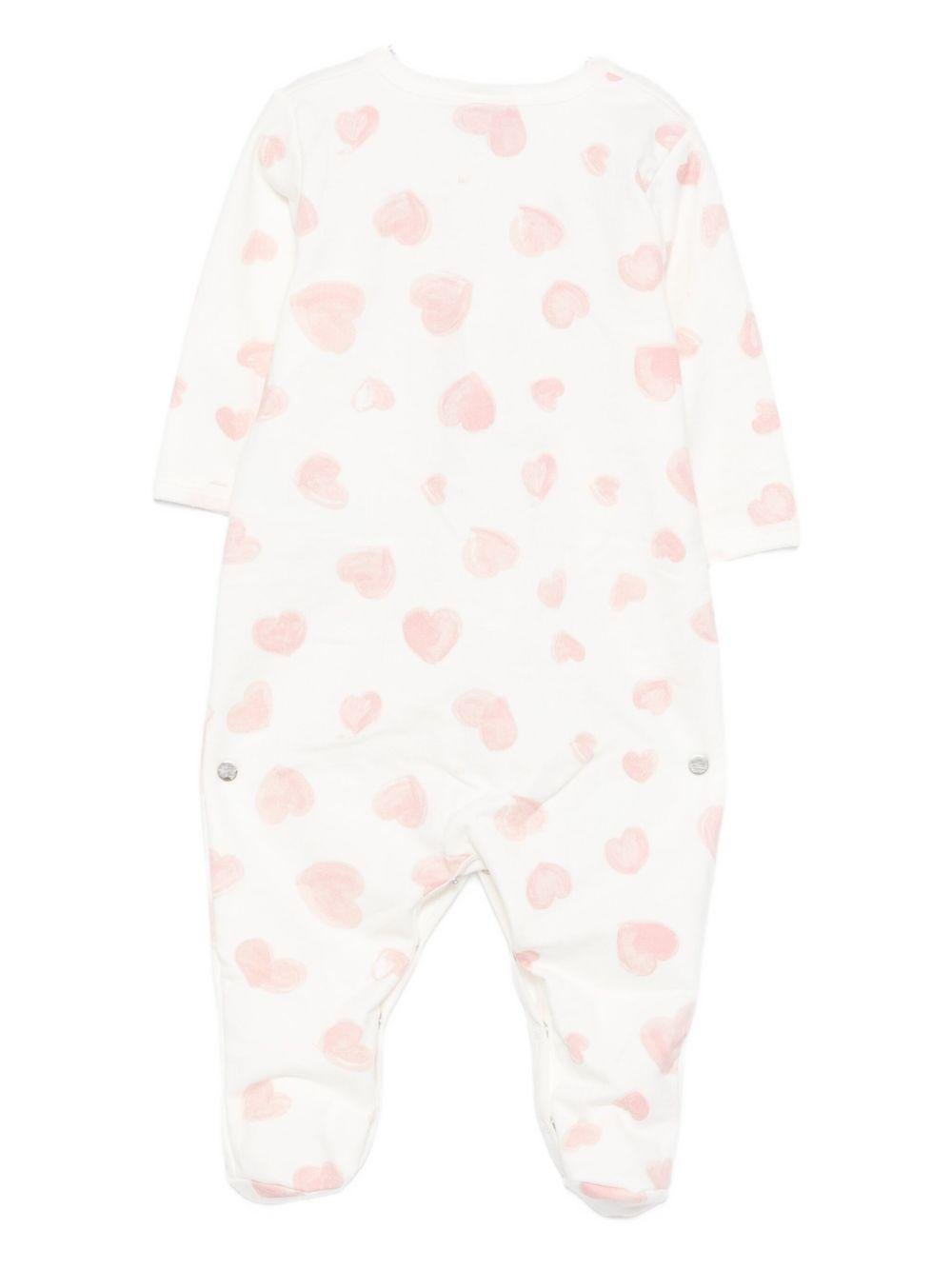Tutina per neonata Petit Bateau bianca con motivo a cuore - Rubino Kids