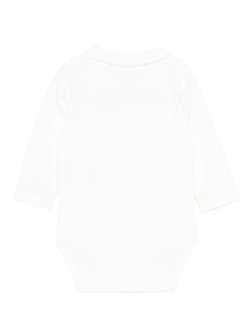 Tutina per neonata Tartine Et Chocolat bianca con colletto alla Peter Pan - Rubino Kids