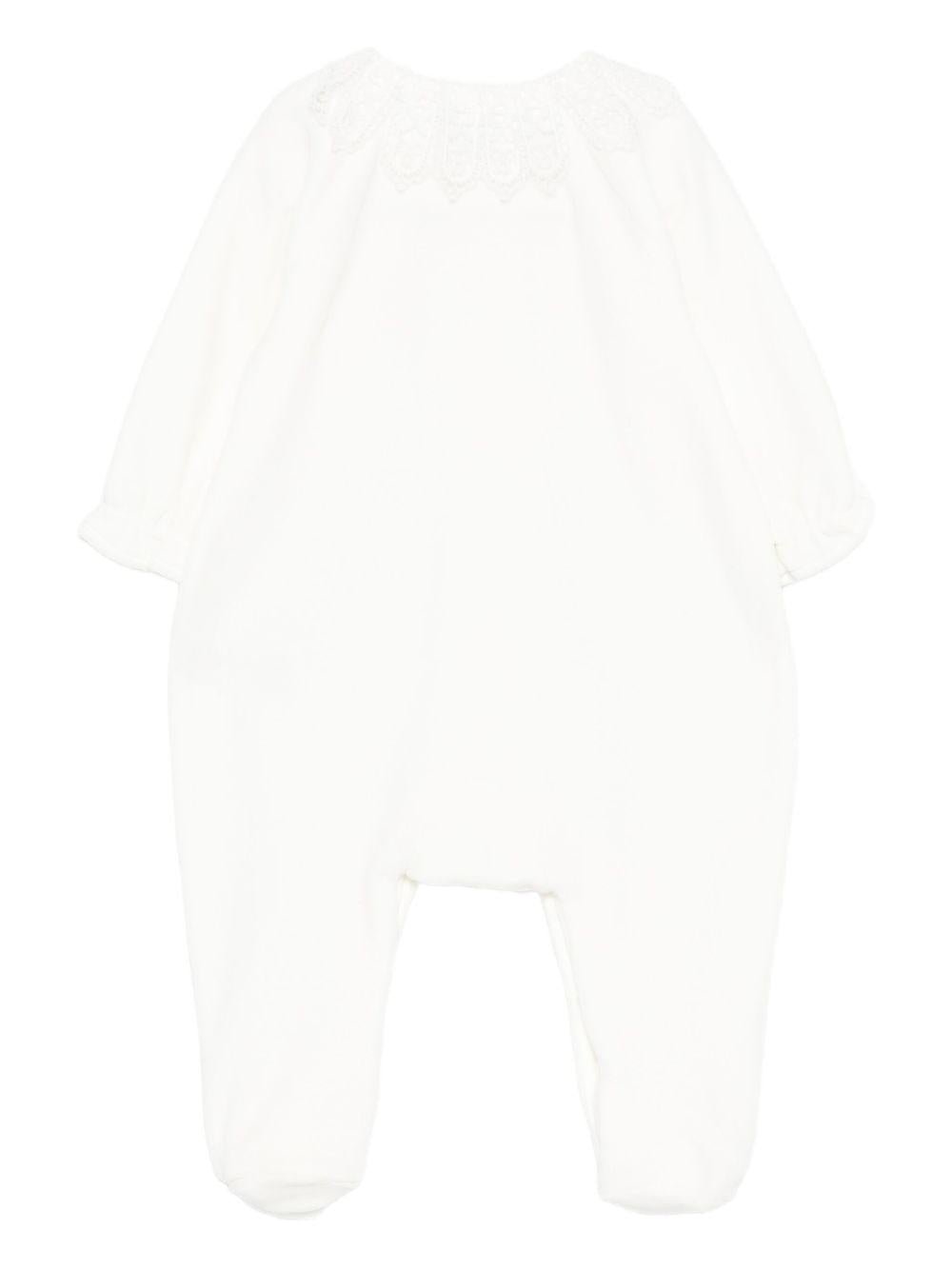 Tutina per neonata Tartine Et Chocolate bianca con colletto in pizzo - Rubino Kids