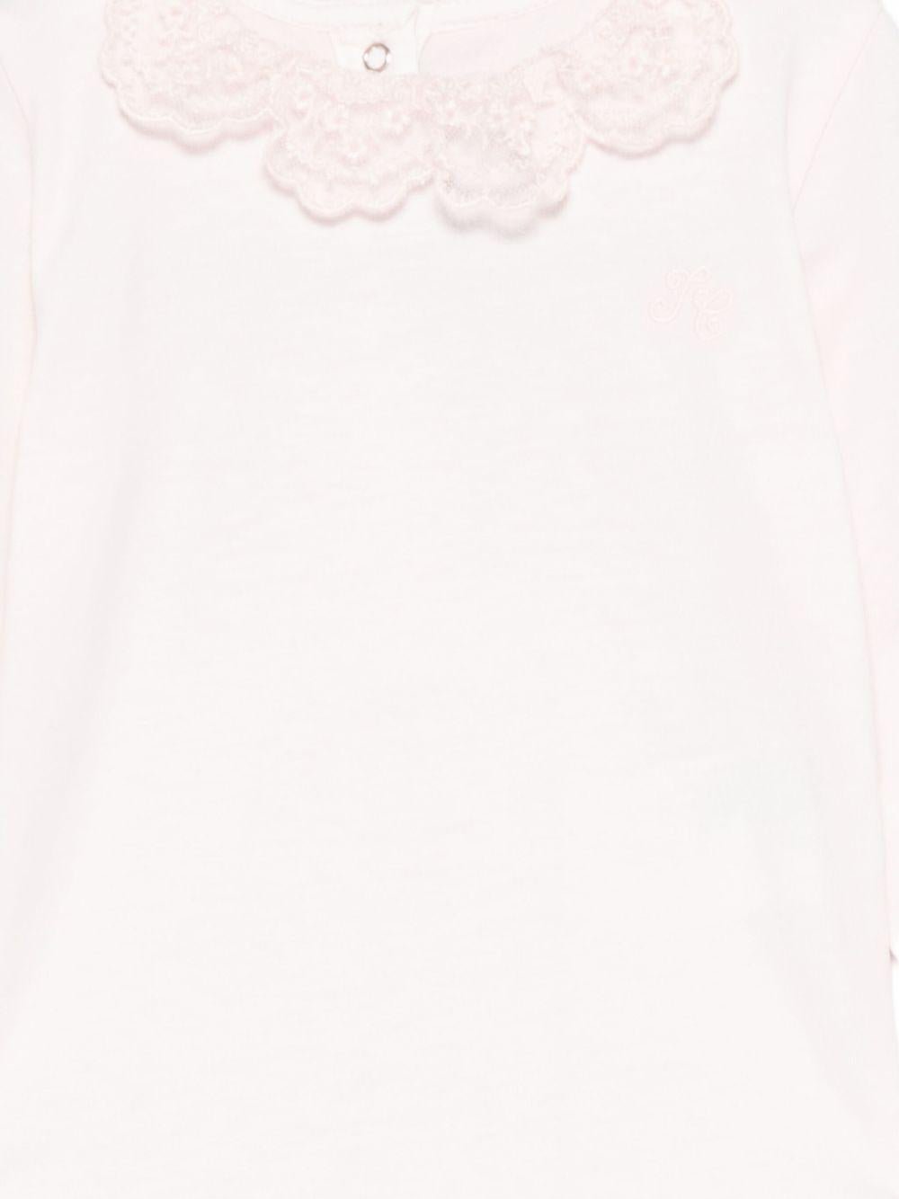 Tutina per neonata Tartine Et Chocolate rosa con colletto in pizzo - Rubino Kids