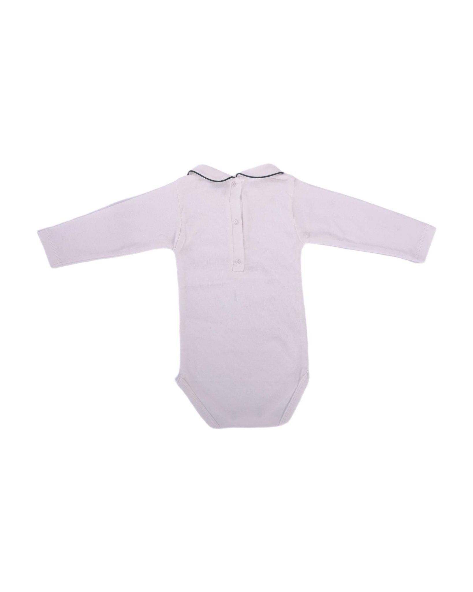 Tutina per neonati Baroni bianca con colletto alla Peter Pan - Rubino Kids