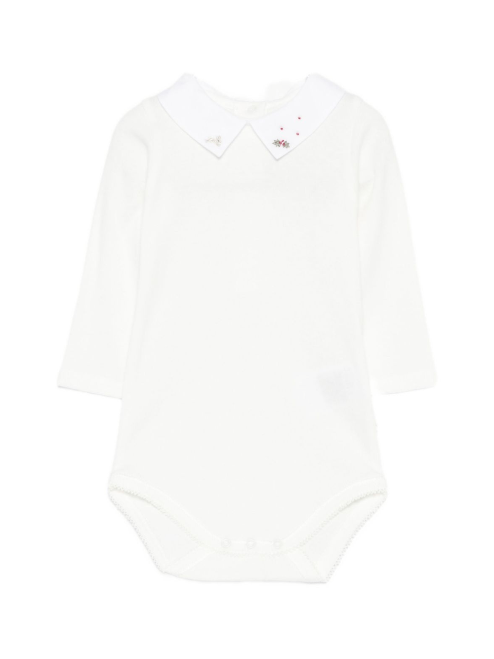 Tutina per neonati Bonpoint bianca con dettagli ricamati - Rubino Kids