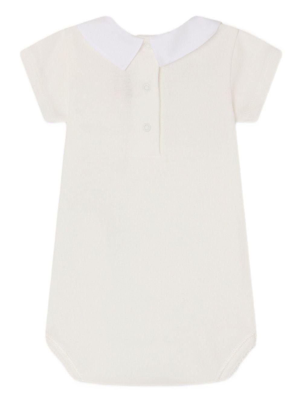 Tutina per neonati Bonpoint bianca con dettaglio ricamato - Rubino Kids