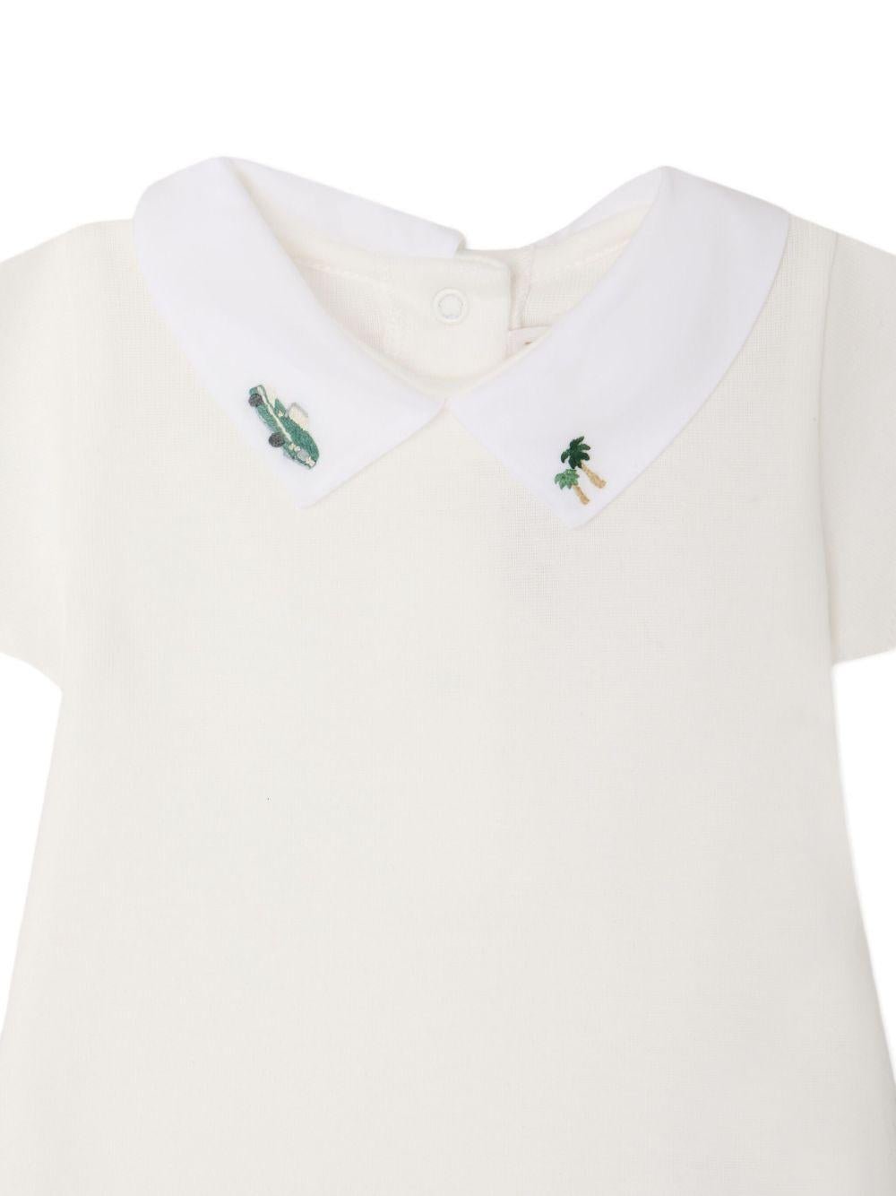 Tutina per neonati Bonpoint bianca con dettaglio ricamato - Rubino Kids