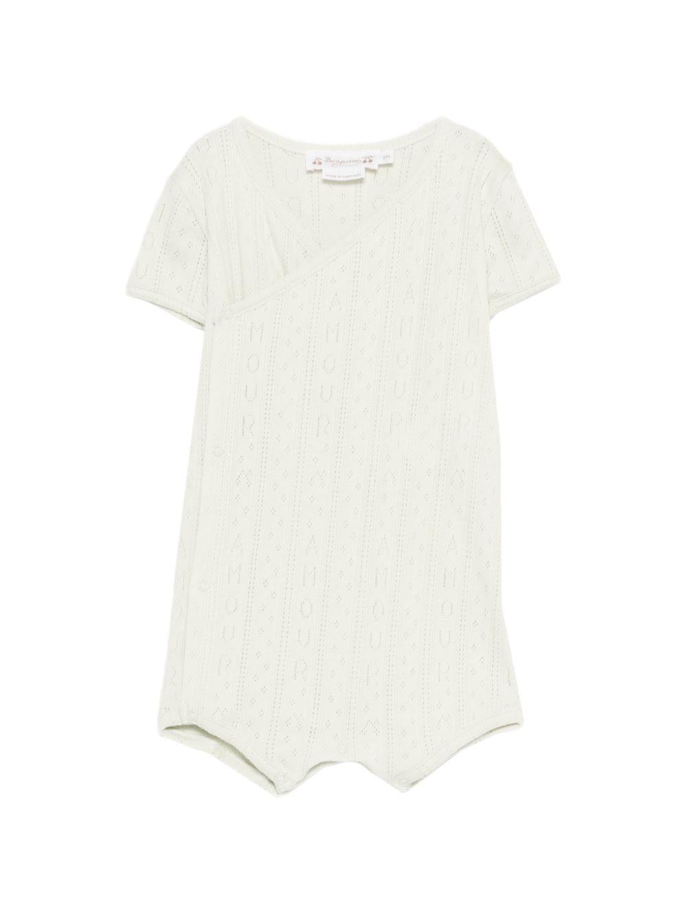 Tutina per neonati Bonpoint verde con lavorazione pointelle - Rubino Kids