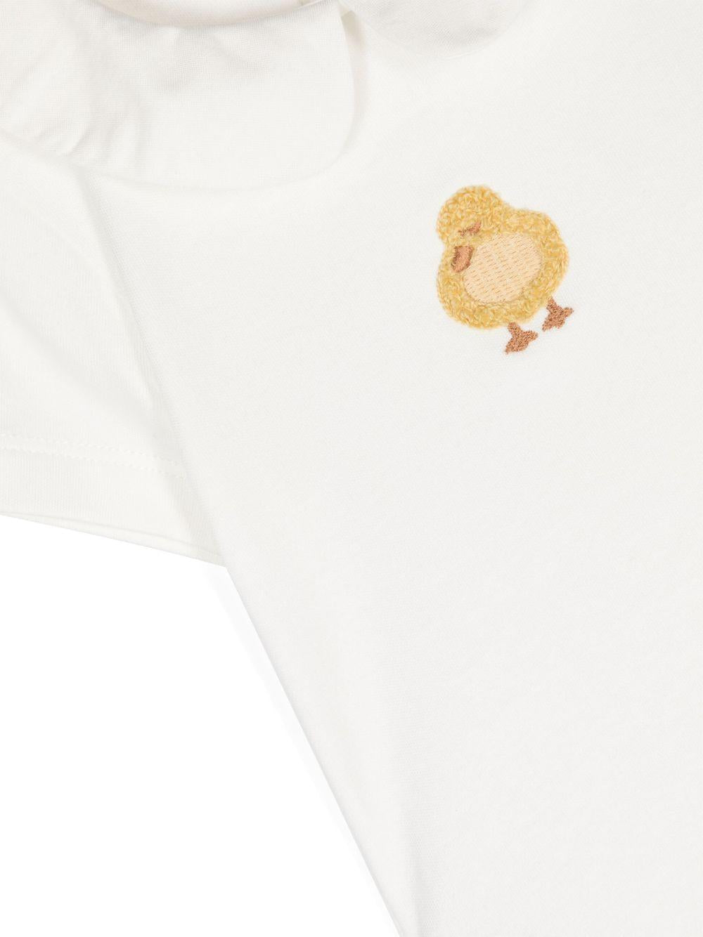 Tutina per neonati Donsje bianca con motivo Duck ricamato - Rubino Kids