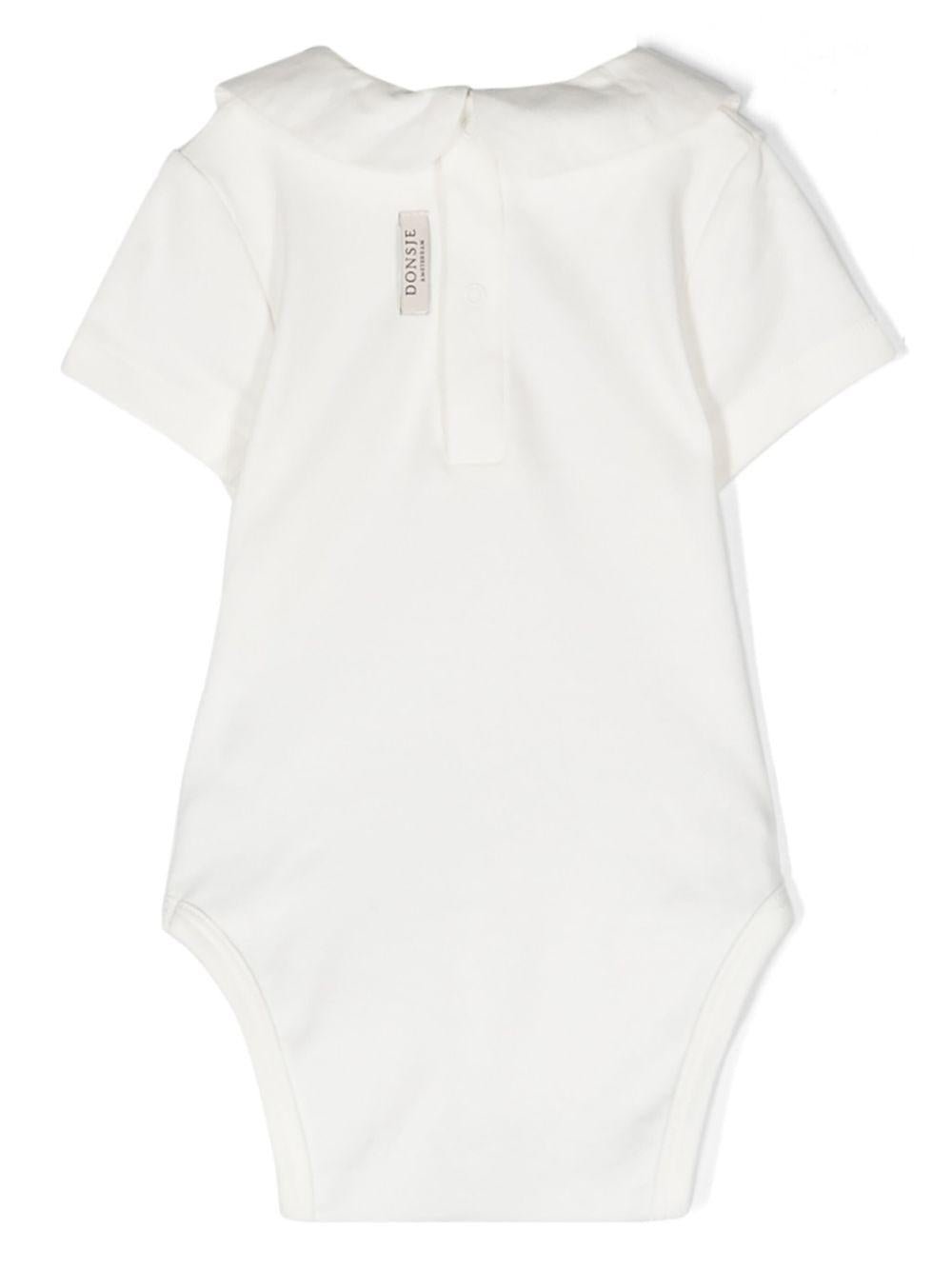 Tutina per neonati Donsje bianca con motivo Duck ricamato - Rubino Kids