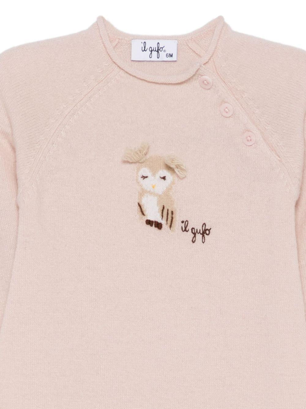 Tutina per neonati Il Gufo beige con motivo gufo - Rubino Kids