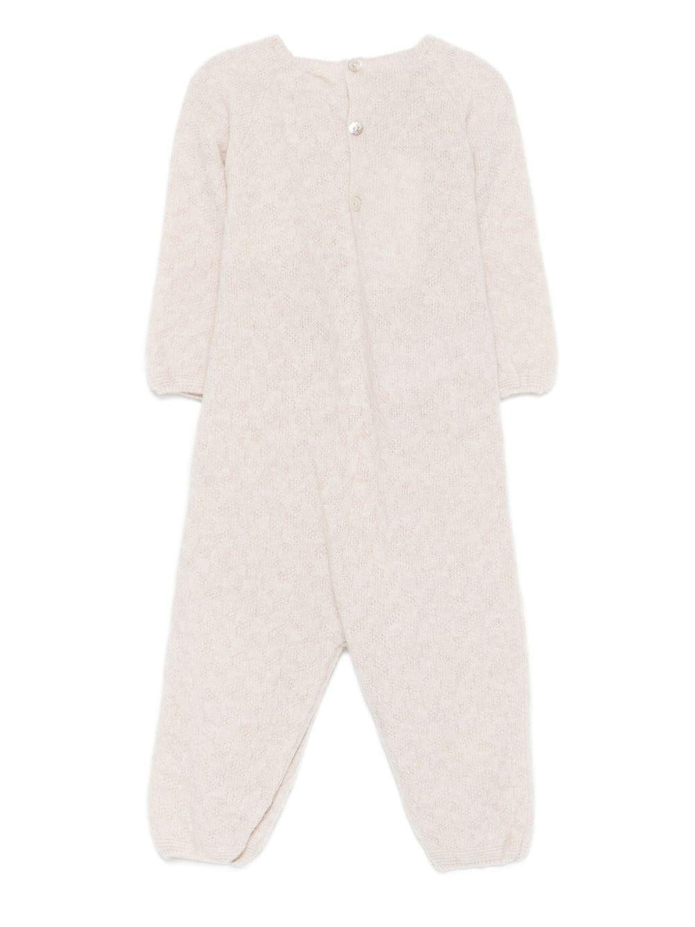 Tutina per neonati Paz Rodriguez beige con chiusura con bottoni sul davanti - Rubino Kids