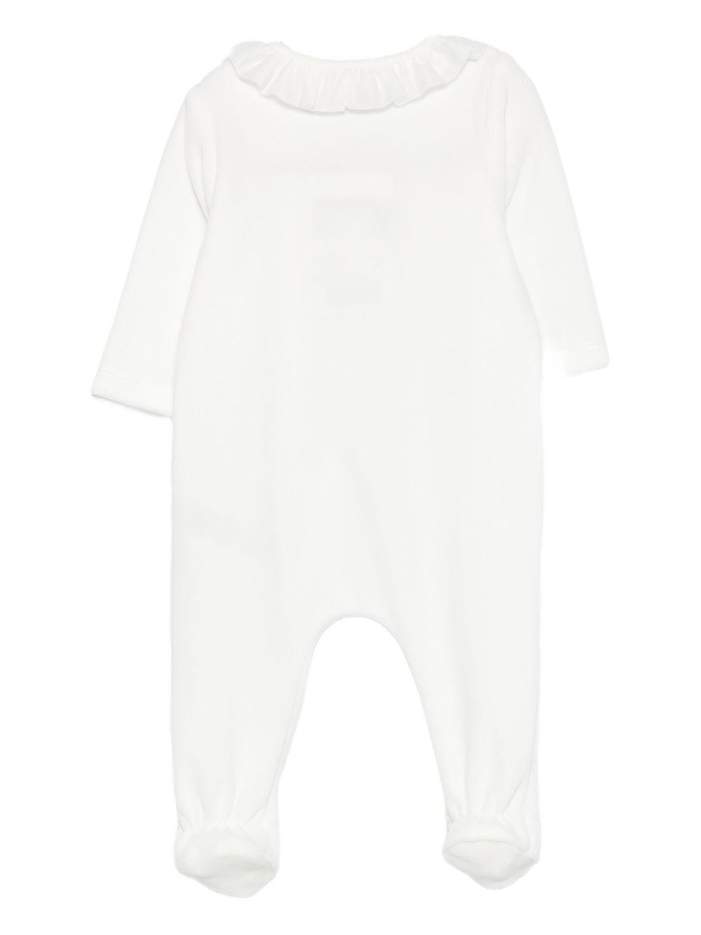 Tutina per neonati Paz Rodrìguez bianca con ruches - Rubino Kids