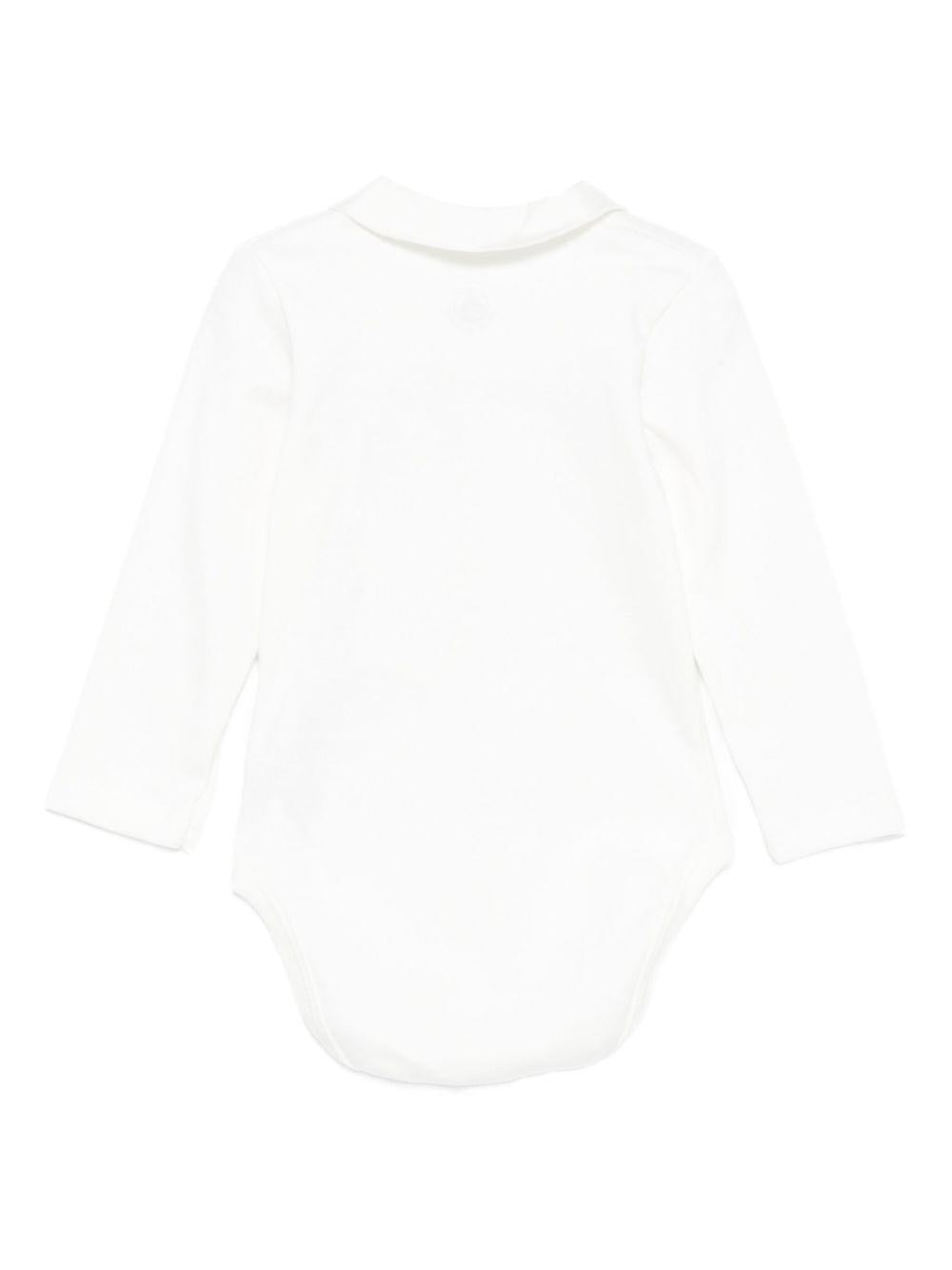 Tutina per neonati Petit Bateau bianca con decorazione a cuori - Rubino Kids