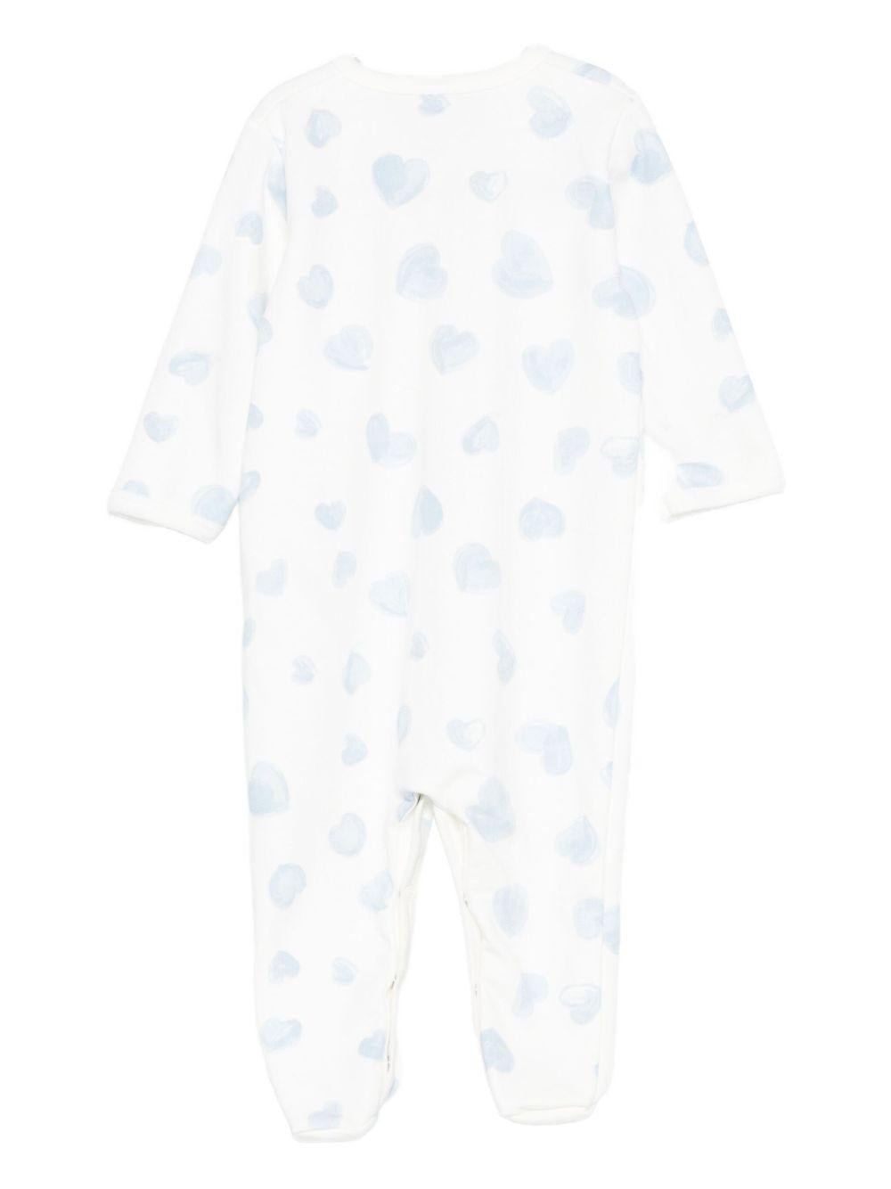 Tutina per neonati Petit Bateau bianca con fantasia a cuore - Rubino Kids