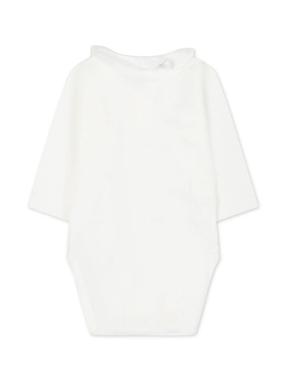 Tutina per neonati Petit Bateau bianca con ruches - Rubino Kids