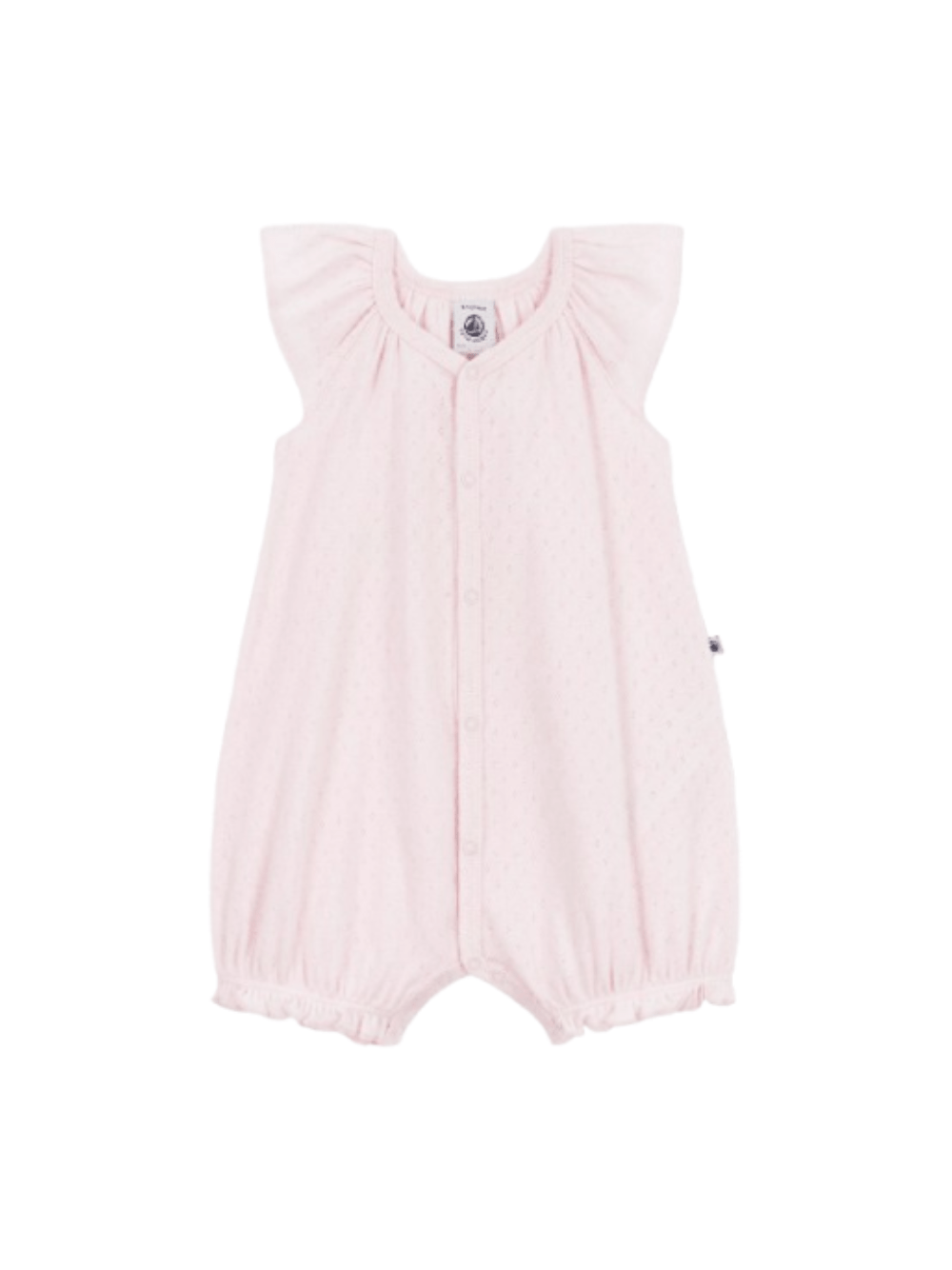 Tutina per neonati Petit Bateau rosa con dettaglio arricciature - Rubino Kids