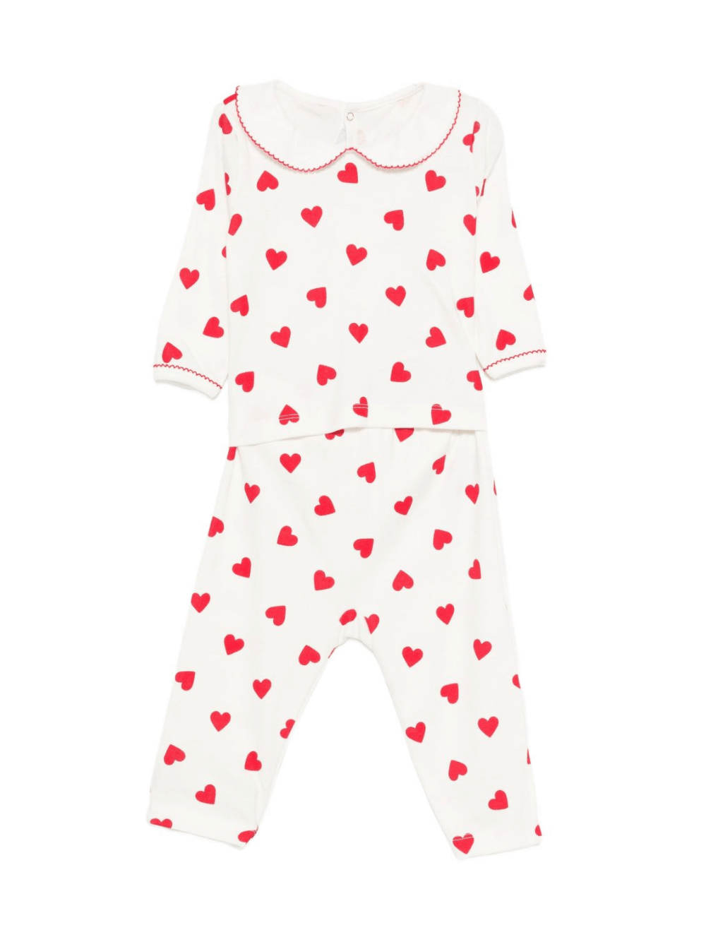 Tutina per neonati Petit Bateu bianca con stampa con cuore - Rubino Kids