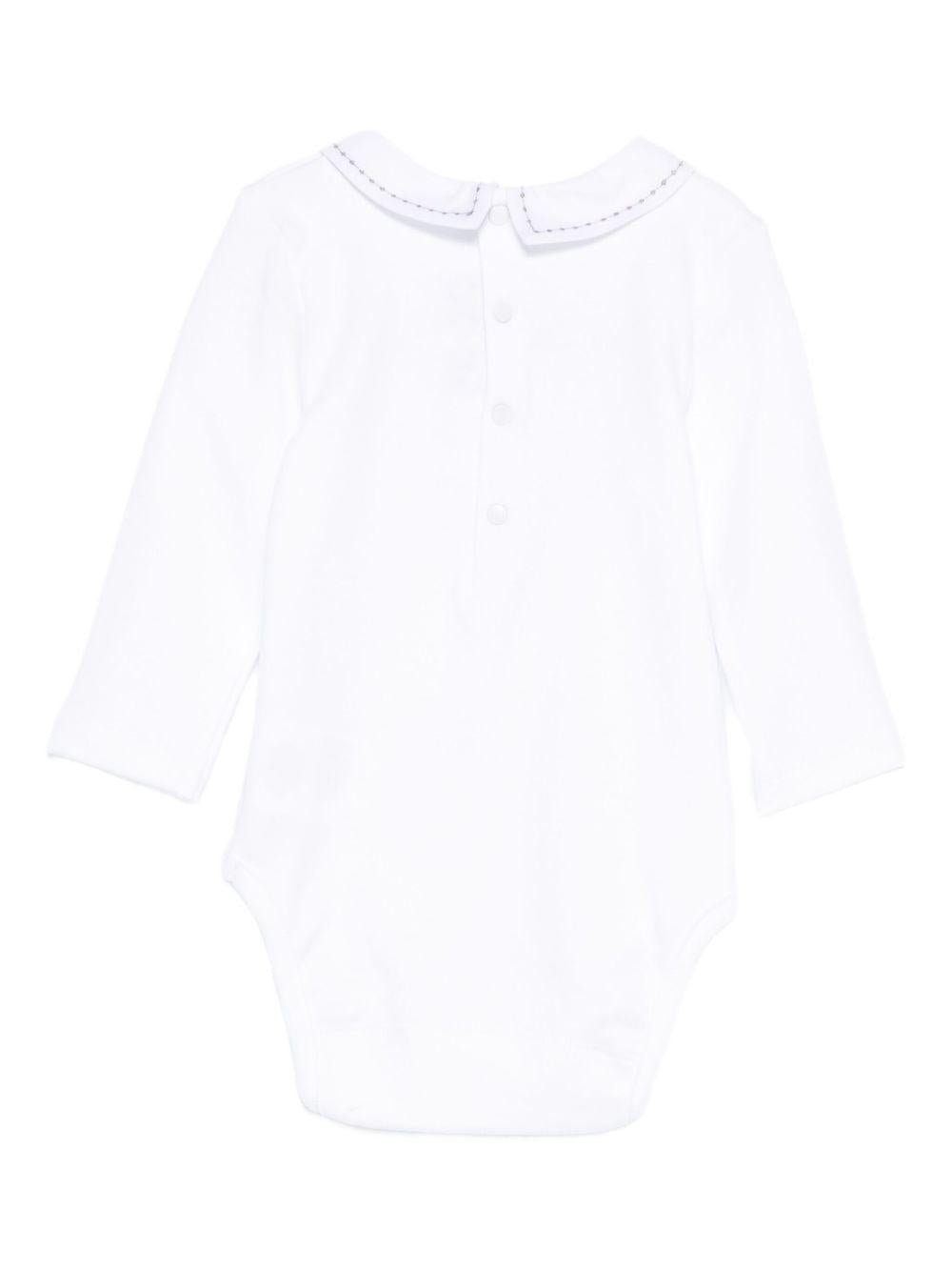 Tutina per neonati Tartine Et Chocolat bianca con colletto alla Peter Pan - Rubino Kids