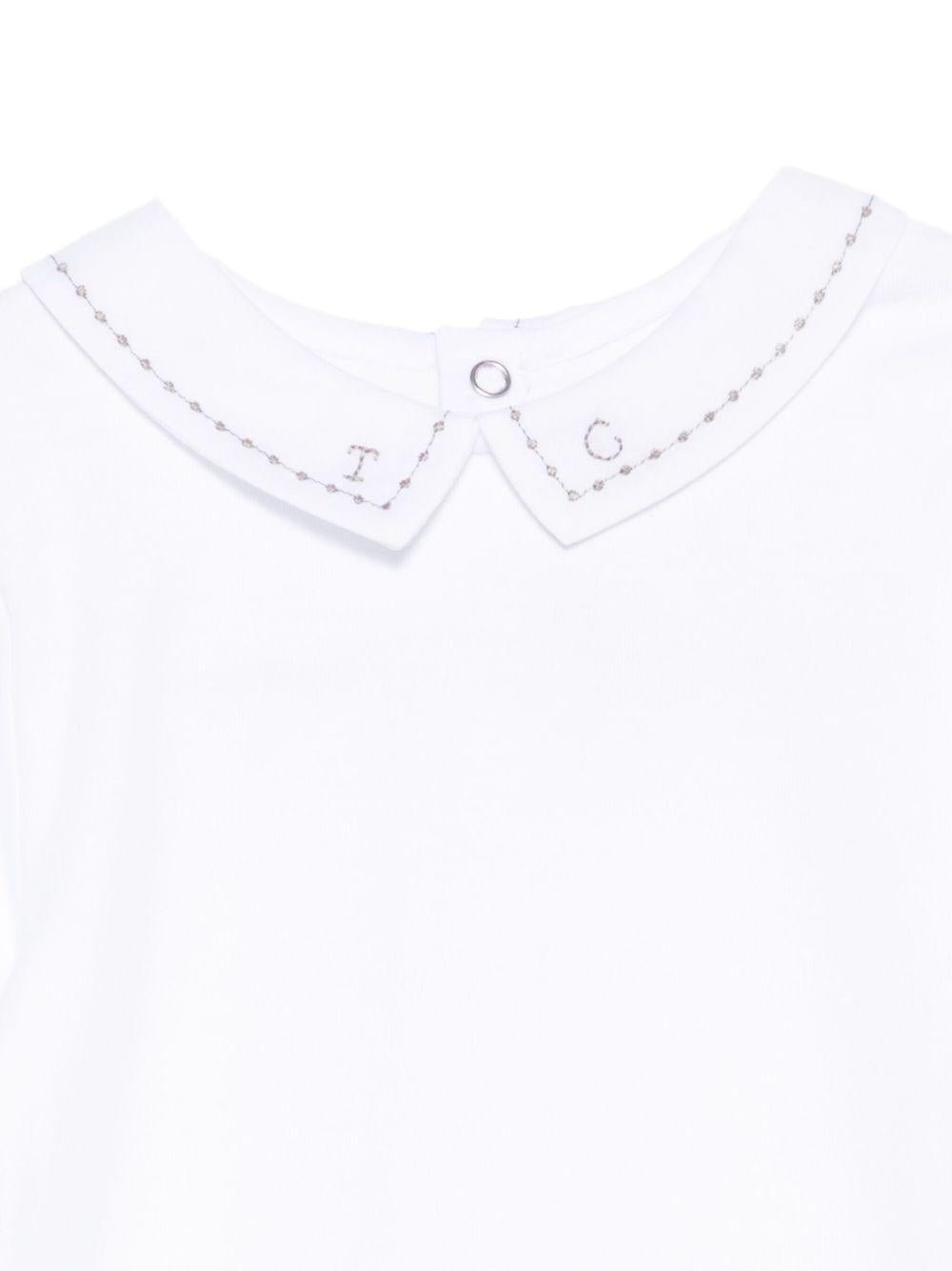 Tutina per neonati Tartine Et Chocolat bianca con colletto alla Peter Pan - Rubino Kids