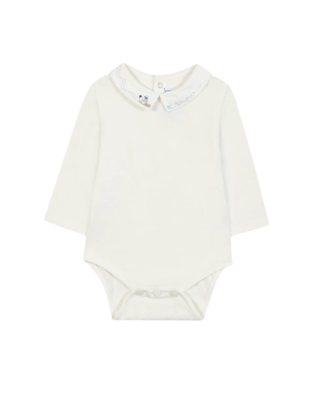 Tutina per neonati Tartine Et Chocolat bianca con colletto alla Peter Pan - Rubino Kids