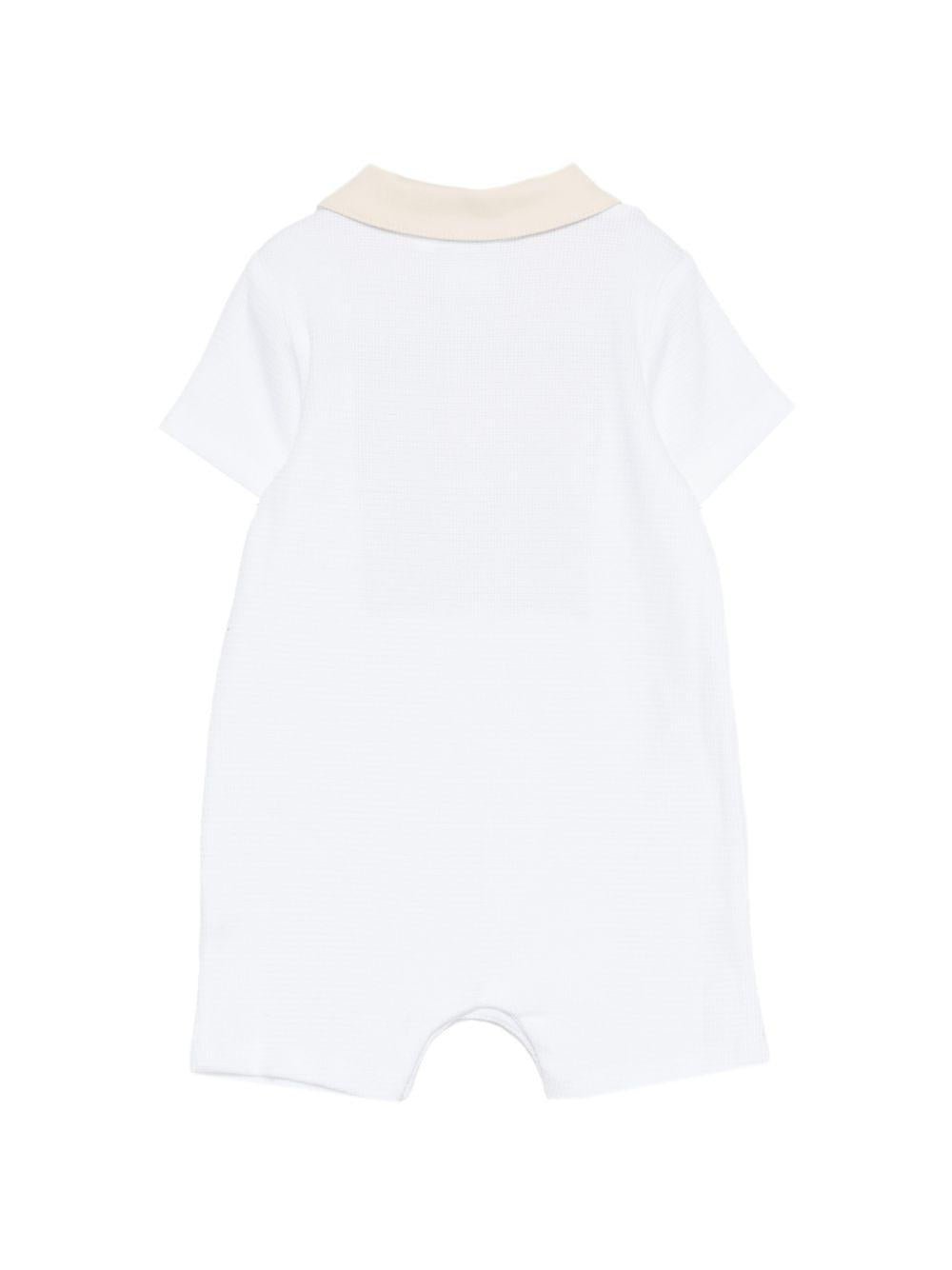 Tutina per neonato Boss Kids bianca con colletto polo - Rubino Kids