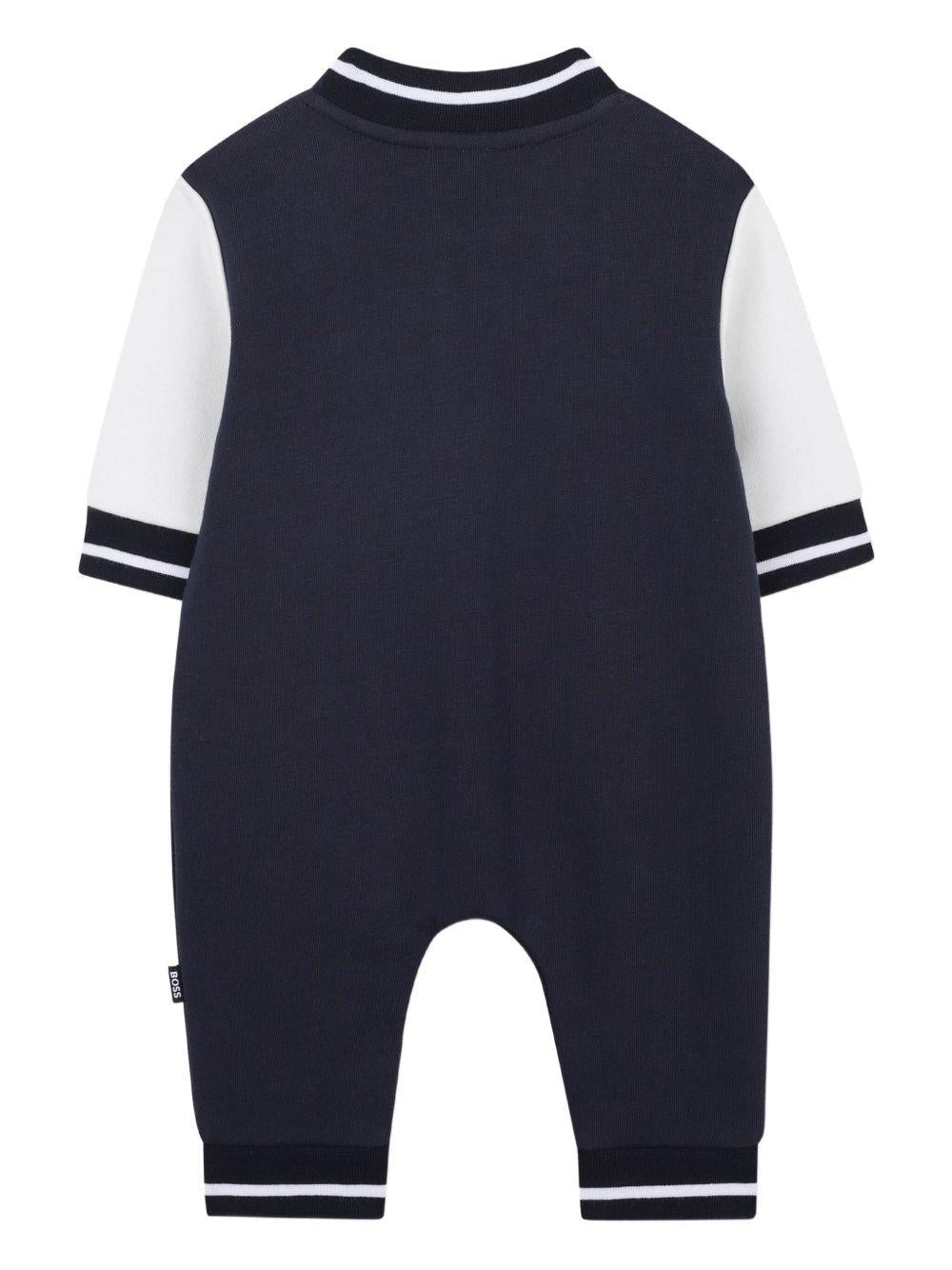 Tutina per neonato Boss Kids blu con design color - block - Rubino Kids