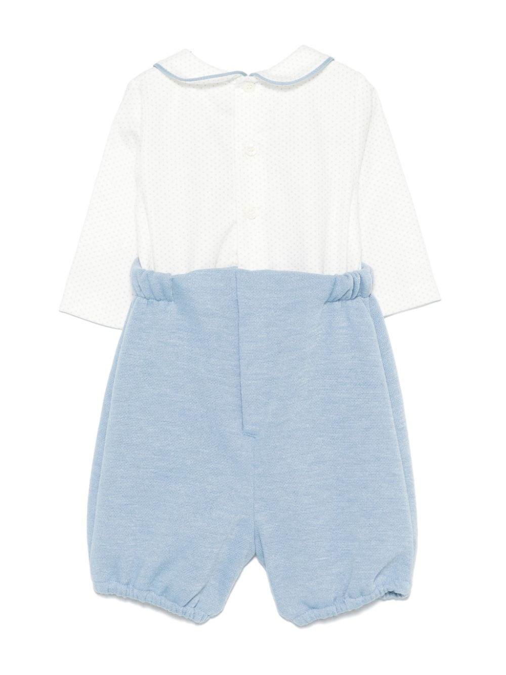 Tutina per neonato La Stupenderia bianco e azzurro a pois - Rubino Kids