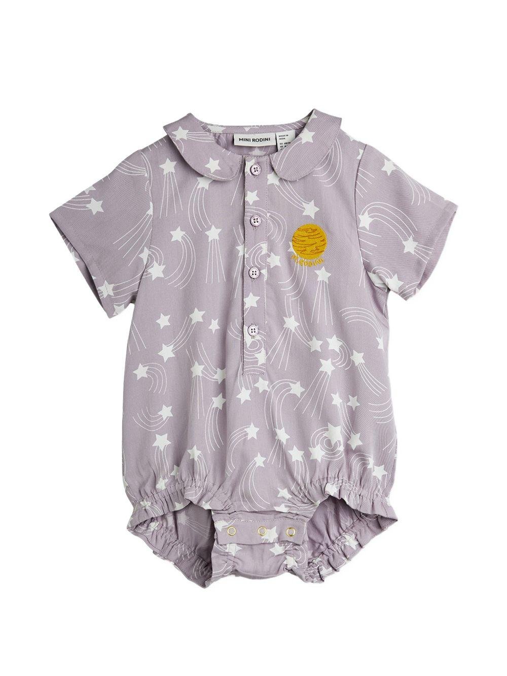 Tutina per neonato Mini Rodini viola con stampa stelle all - over - Rubino Kids